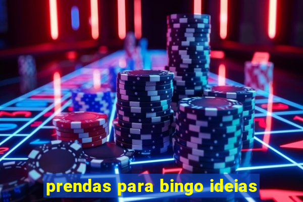 prendas para bingo ideias