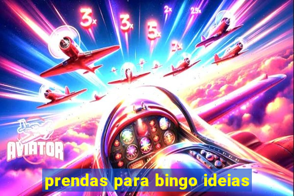 prendas para bingo ideias