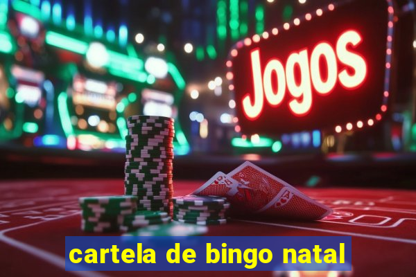 cartela de bingo natal