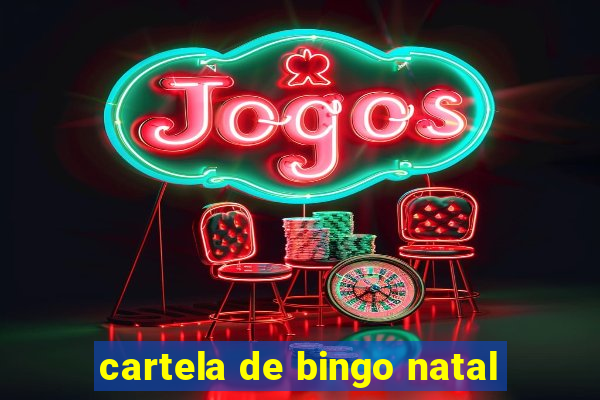 cartela de bingo natal