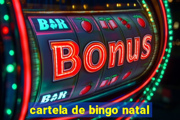 cartela de bingo natal