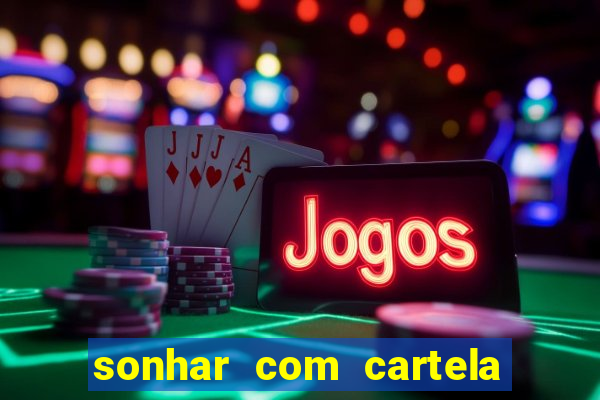 sonhar com cartela de bingo