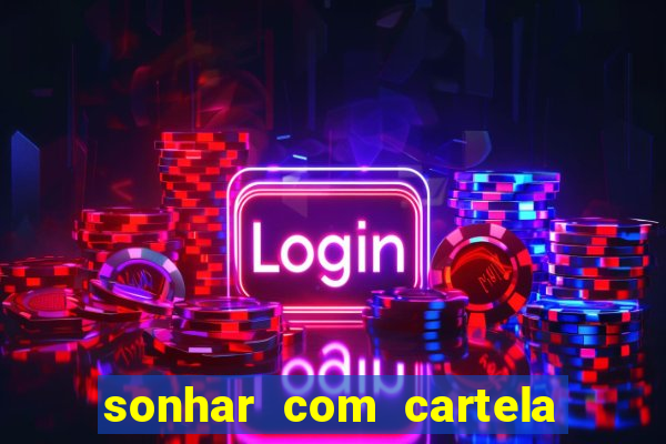 sonhar com cartela de bingo