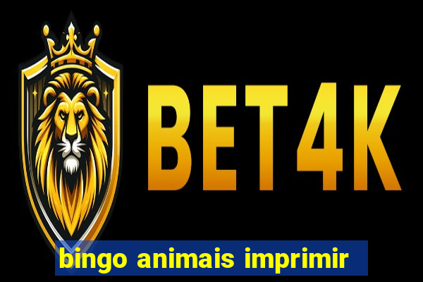 bingo animais imprimir