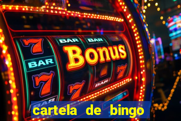 cartela de bingo pra imprimir