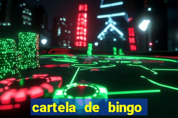 cartela de bingo pra imprimir