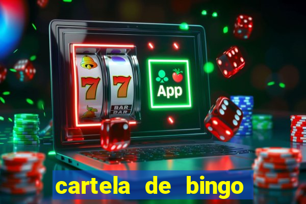 cartela de bingo pra imprimir