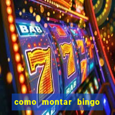 como montar bingo brinquedos toia