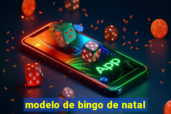 modelo de bingo de natal