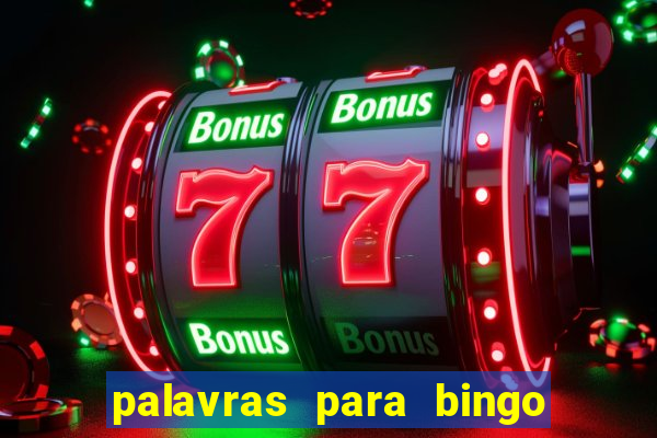 palavras para bingo cha de bebe