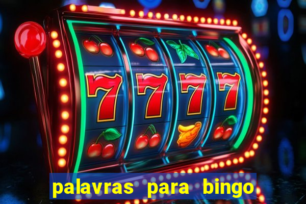 palavras para bingo cha de bebe