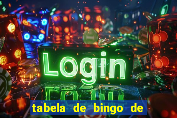 tabela de bingo de 1 a 100