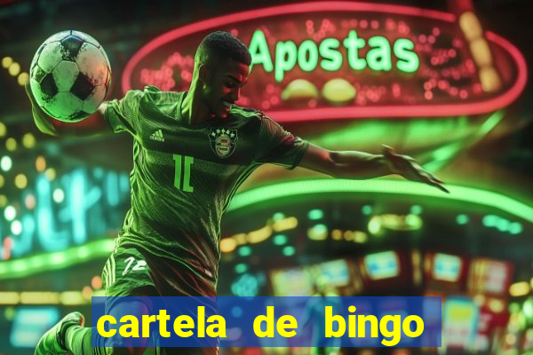 cartela de bingo pra imprimir